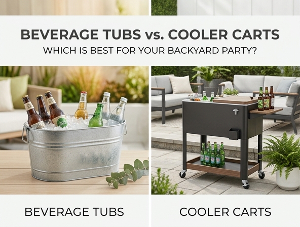 Beverage Tubs vs. Cooler Carts: The Ultimate Backyard Party Drink Station Guide Image