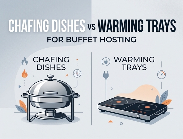 Chafing Dishes vs Warming Trays for Buffet Hosting Image