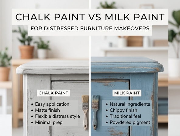 Chalk Paint vs. Milk Paint: The Ultimate Budget Guide to Distressed Furniture Makeovers Image