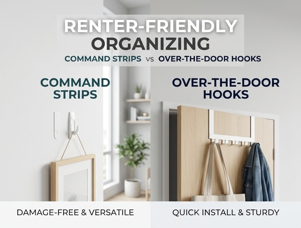 Command Strips vs. Over-the-Door Hooks: Renter-Friendly Organizing for Small Spaces Image