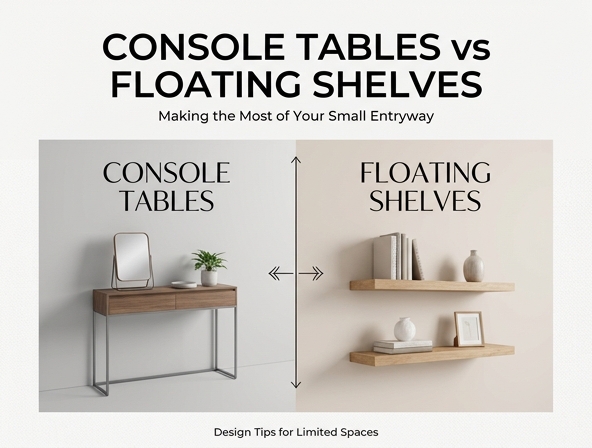 Console Tables vs. Floating Shelves: How to Organize a Small Entryway Image