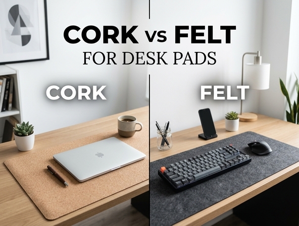 Cork vs. Felt Desk Pads: The Ultimate Home Office Workspace Guide Image