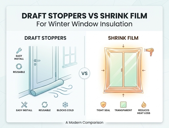 Draft Stoppers vs. Shrink Film: Choosing the Best Winter Window Insulation for a Cozy Home Image