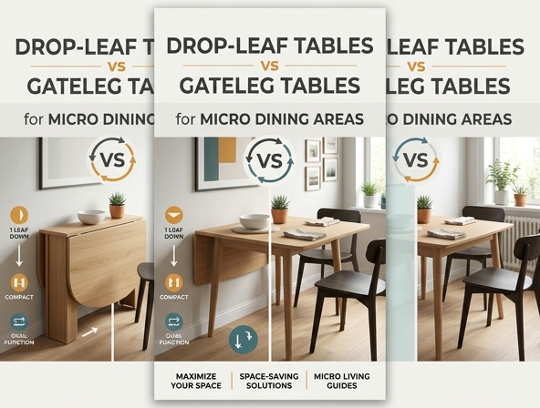 Drop-Leaf vs. Gateleg: The Best Space-Saving Tables for Micro Dining Areas Image