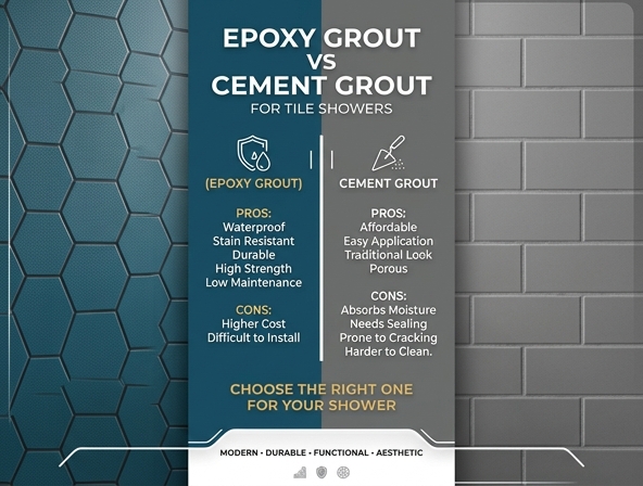 Epoxy Grout vs. Cement Grout: The Complete DIY Guide for Tile Showers Image