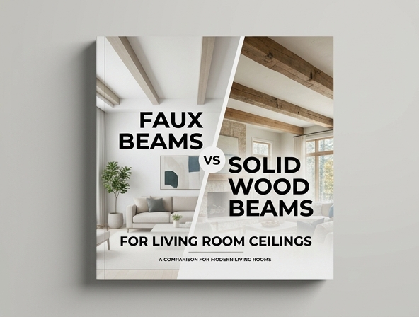 Faux Beams vs. Solid Wood Beams: Which Is Better for Your Living Room Ceiling? Image