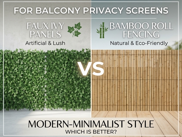 Faux Ivy vs. Bamboo Fencing: Budget-Friendly Balcony Privacy Screens Compared Image
