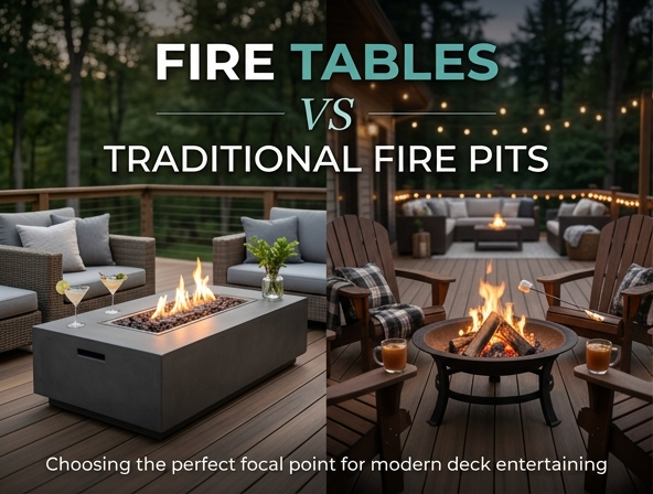 Fire Tables vs. Traditional Fire Pits: The Best Choice for Deck Entertaining Image
