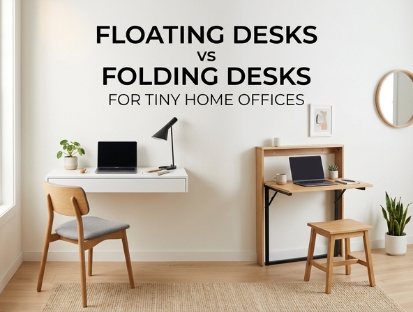 Floating vs. Folding Desks: The Ultimate Space-Saving Guide for Tiny Home Offices Image