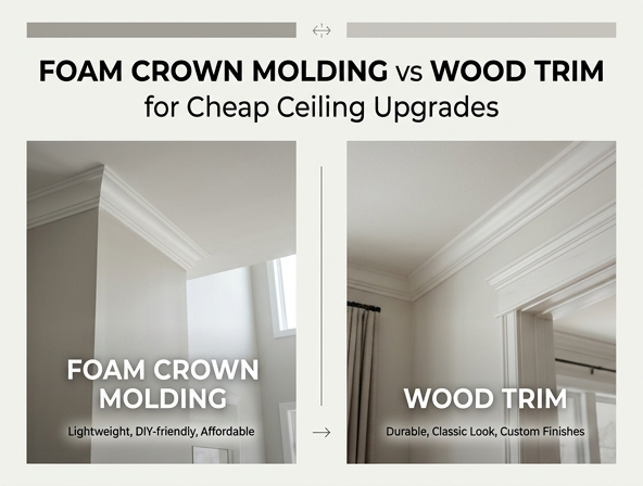 Foam Crown Molding vs. Wood Trim: The Best Budget Ceiling Upgrades Image