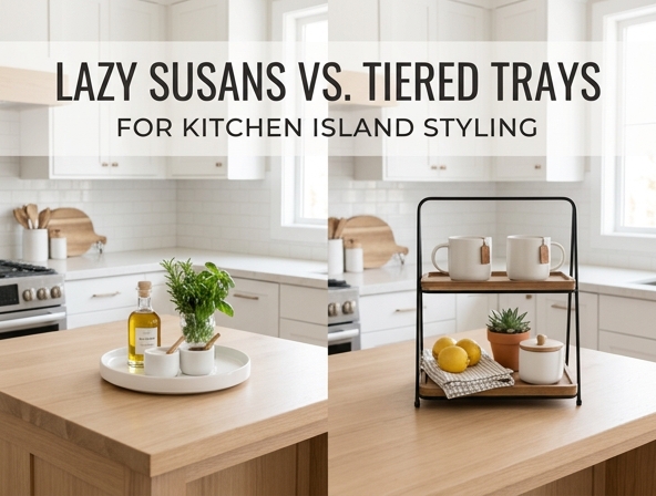 Lazy Susans vs. Tiered Trays: How to Style Your Kitchen Island for Entertaining Image