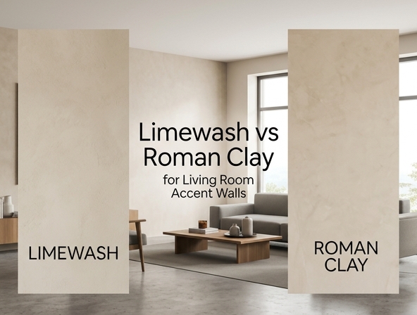 Limewash vs. Roman Clay: Which Textured Finish Is Best for Your Living Room Accent Wall? Image