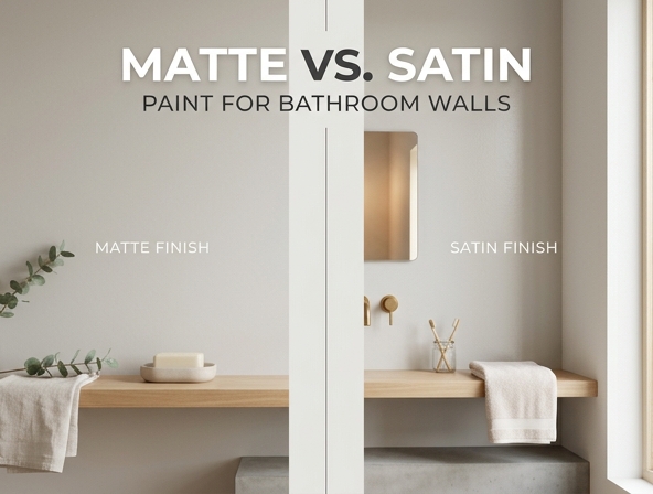 Matte vs Satin Paint for Bathroom Walls Image