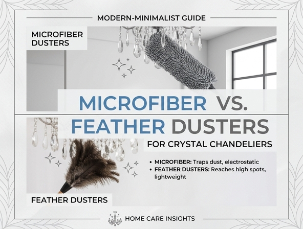 Microfiber vs. Feather Dusters: The Best Choice for Crystal Chandeliers Image