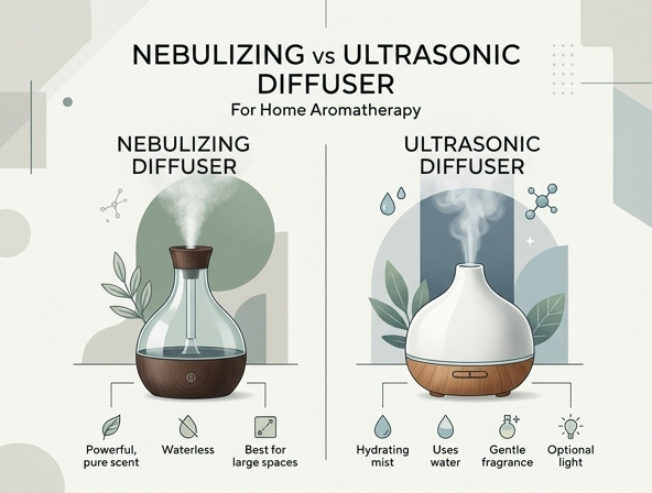 Nebulizing vs. Ultrasonic Diffusers: Choosing the Best Fit for Your Home Wellness Image