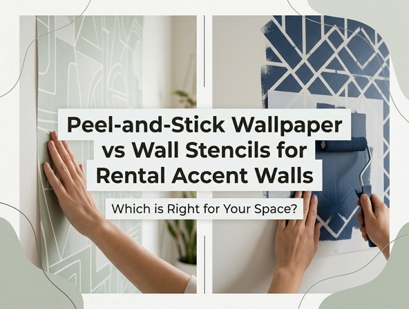 Peel-and-Stick Wallpaper vs. Wall Stencils: The Best Budget-Friendly Rental Accent Wall Solutions Image