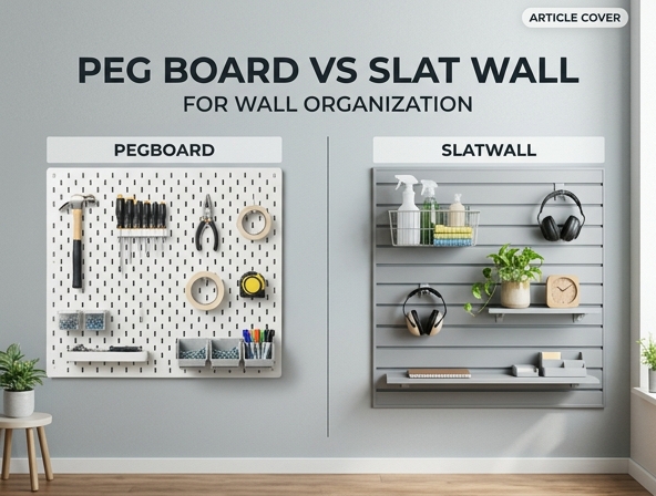 Pegboard vs. Slatwall: The Ultimate Guide to Home Office Wall Organization Image