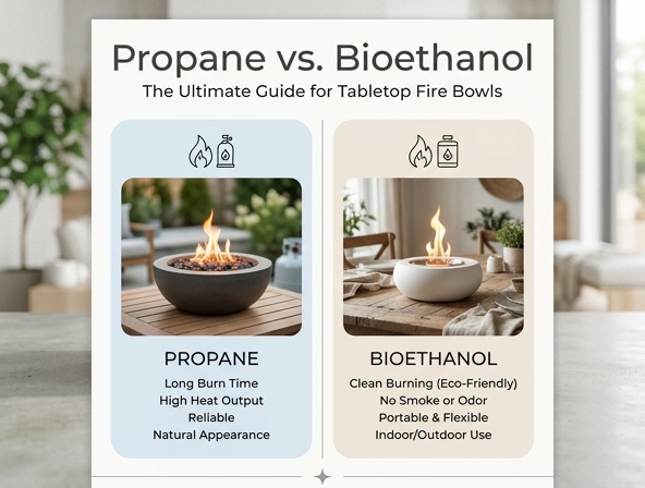 Propane vs. Bioethanol: Which Fuel Is Best for Your Tabletop Fire Bowl? Image
