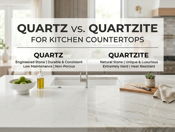 Quartz vs. Quartzite: Choosing the Best Kitchen Countertop Material Image