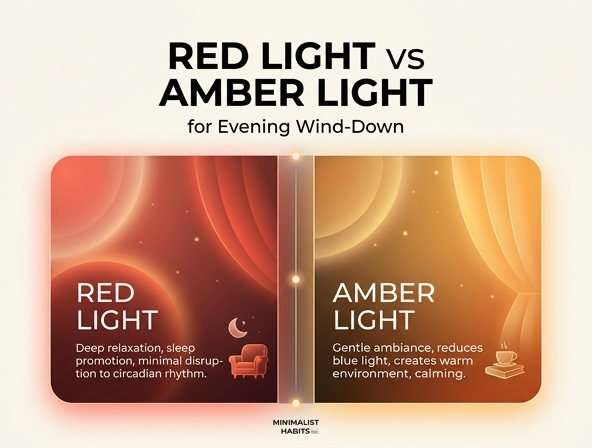 Red Light vs. Amber Light: Choosing the Best Evening Glow for Better Sleep Image