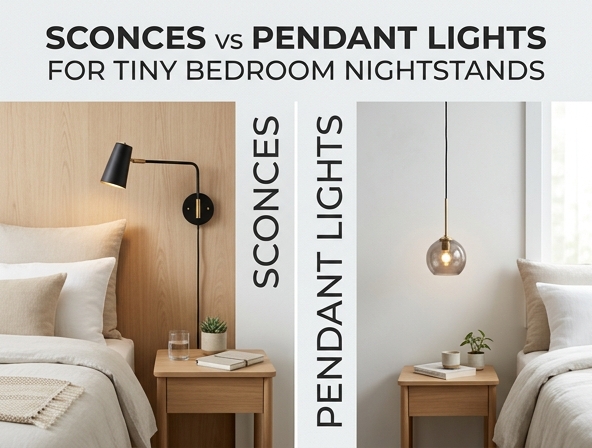 Sconces vs. Pendant Lights: Which Is Best for Your Tiny Bedroom Nightstand? Image