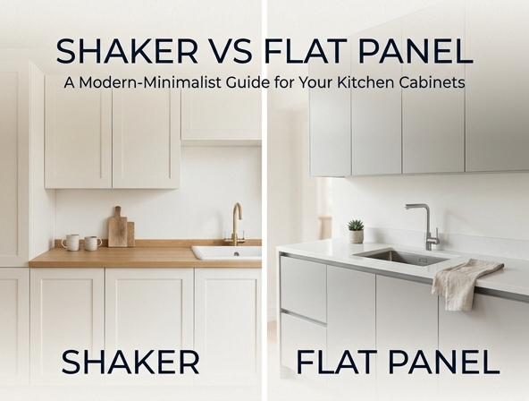 Shaker vs. Flat Panel Cabinets: Finding the Perfect Style for Your Kitchen Renovation Image