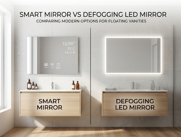 Smart Mirror vs. Defogging LED Mirror: The Ultimate Choice for Floating Vanities Image