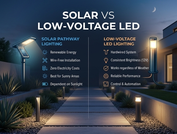 Solar vs. Low-Voltage LED: Which Is Best for Your Pathway Lighting? Image