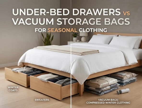 Under-Bed Drawers vs. Vacuum Storage Bags: The Best Seasonal Clothing Storage Solutions Image