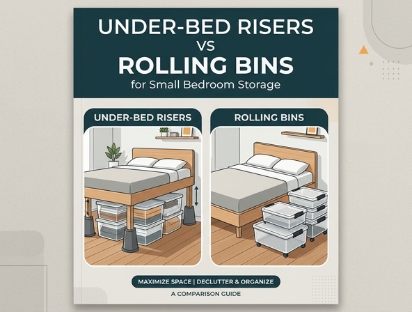 Under-Bed Risers vs. Rolling Bins: Which Is Best for Small Bedroom Storage? Image