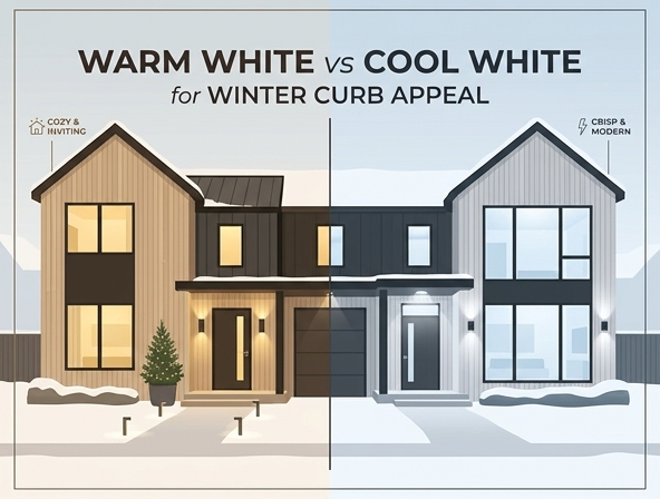 Warm White vs. Cool White: Which Light Color Wins for Winter Curb Appeal? Image